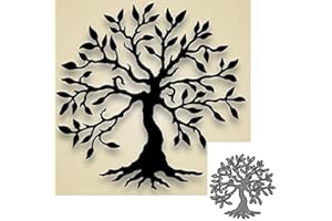 GOWXS Tree Cutting Dies for Card Making，Tree Cutting Dies Cut Stencils for DIY Scrapbooking Photo Album Decorative Embossing Paper Dies for Card Making Templated+Cute Brooch Pin