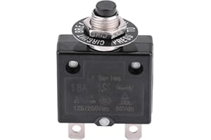 ARAMOX Disjoncteur À Réarmement Manuel, Disjoncteur Thermique De Bouton Poussoir, Protecteur De Surcharge De Surintensité, Avec Bouton De Réinitialisation, 5A 8A 10A 15A 18A 20A 30A En Option, 18A