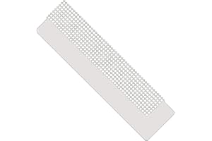 Grevosea 5D Diamond Art Painting Ruler 50 Grids Diamond Drawing Ruler DIY Stainless Steel Dot Painting Tools for Round Full & Partial Drill Cross Stitch (16cm 300 Holes)