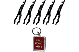 KAC Call Point Break Glass Fire Alarm Test Key / SC070 BUNDLE with DADD-E CALL POINT KEY RING – Available with 1/2/3/5/10 keys (5)