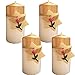 Produktbild Weihnachten Kerzen Set 4 Stück Stumpenkerzen Adventskerzen 100x50 Dekokerzen Kerzen für Adventskranz Tischkerzen Präsent Stern Engelflügel Gold IW08