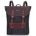 Produktbild DRF Laptoprucksack aus Canvas und Leder im Vintage Design 33x45x10 CM #BG-40 (Schwarz)