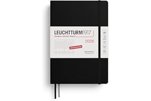 ‎LEUCHTTURM1917 LEUCHTTURM1917 372591 Tageskalender Medium (A5) 2026, 12 Monate, Schwarz, Deutsch