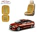 Auto Pearl - Premium Quality Car Wooden Bead Seat Cushion with Beige Velvet Border For - Honda City 2017 RS.499.00