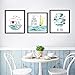 Price comparison product image Cartoon Marine Landscape Canvas Painting Aliexpress Best Selling Frameless Canvas Painting Study Bedroom Bedroom Living Room Painting 3pcs 40x40cm no Frame