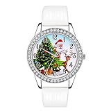 Armbanduhr Damen Ronamick Damen uhr Weihnachten Diamant Lederband Analog Quarz Vogue Armbanduhren Gif Armband Armbanduhr Uhr Uhren(WH)