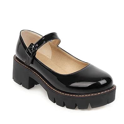 chunky black platform shoes