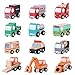 Produktbild 12er Set Spielzeugautos,Asixx Mini Auto Spielzeug Fahrzeuge aus Holz für Kinder, Kleinkinder, Jungen Geschenk