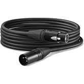 Midex MCB-10X Kaliteli Stereo Mikrofon Kablosu XLR + XLR 10 Metre Siyah Renk