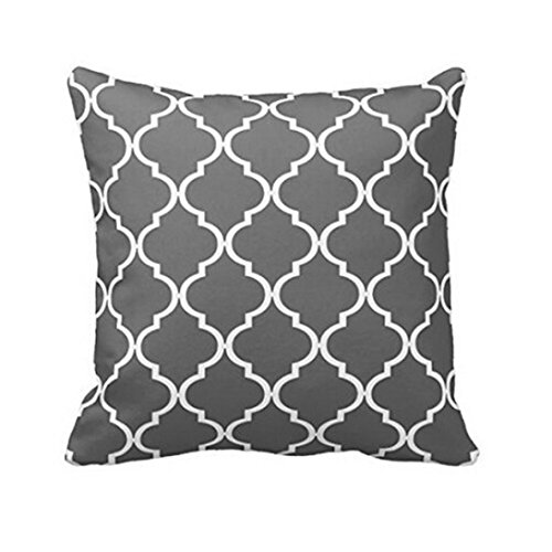 Ouneed Home Sweet Home Cushion Cover Vintage Design Bird Cage 43cm x 43cm (Gray )