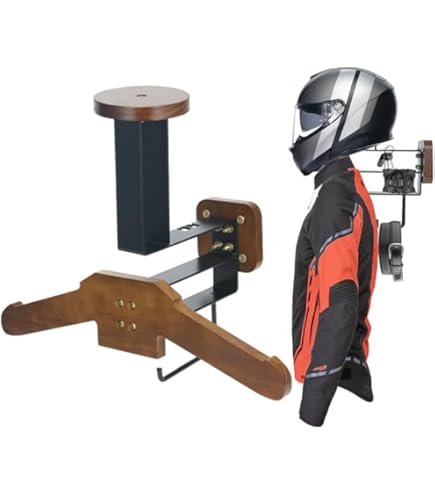 2 Gancio Porta Casco Per Moto - Da Parete, Per Giubbotti E Borse, Supporto Espositore - Foto 2