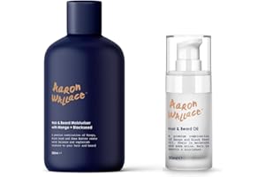 Aaron Wallace Suavizar + Seal Combo (350 ml) esencial diario saludable mantenimiento del cabello y la barba para tipos de cabello grueso y afro