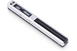 ELPRICO Scanner de Documents Portable, Petit Scanner de Documents et de Photos USB, de Scanner Portable Couleur HD 900 DPI pour la Maison, Les Voyages, Le Bureau et Les (Silver)