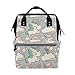 Produktbild COOSUN Einhorn Pater Nappy Wickeltasche Windel Rucksacks mit Insulated Taschen Stroller Straps, großen Kapazitäts-Multi-Funktions-stilvoller Windel-Tasche für Mama Dad Außen Groß mehrfarbig