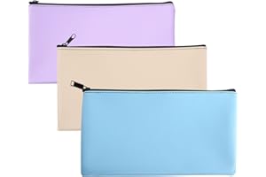 FAINCA 3 Stück Pu Leder Geldtasche, Reißverschluss Kleingeldbörse, Lagerung Banktasche, Geldtaschen Banktasche, Multifunktion Geldscheine Aufbewahrung, für Aufbewahrung von Schecks, Bargeld