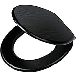 Tiger Leatherlook Asiento de inodoro MDF Negro : Amazon.es ...