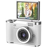 4K Dijital Retro Video Kamera 48MP 18X Zoom Flaşlı (32GB) Kart Dijital Vlog Fotoğraf Makinesi T&Uuml;RK&Ccedil;E Beyaz