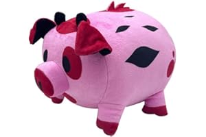 MAYDEE Fat Nuggets Pig Plush Toy Hazbin Hotel Fat Pig Plush Puppets Chibi Figure Helluva Boss Plush Sofa Couch Bedroom Decor Kids, Pink 18 Cm