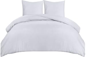 Utopia Bedding Påslakan 220x240 cm + 2 Örngott 65x65 cm, Vit | Mikrofiber Påslakan med dragkedja, Oeko-TEX-Certifierad, enkel
