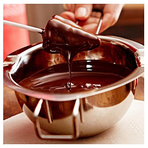 HABI Edelstahl Schokolade Zuckerdose Fondant Zucker Butter Heizung Schmelzschale Topf - 5