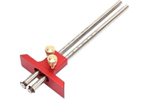 Broco Truschino Doppio, Acciaio Inox Lavorazione del Legno Doppia Testa Scriber Righello Marcatura Gauge Legno Scribe Strumento Carpenteria