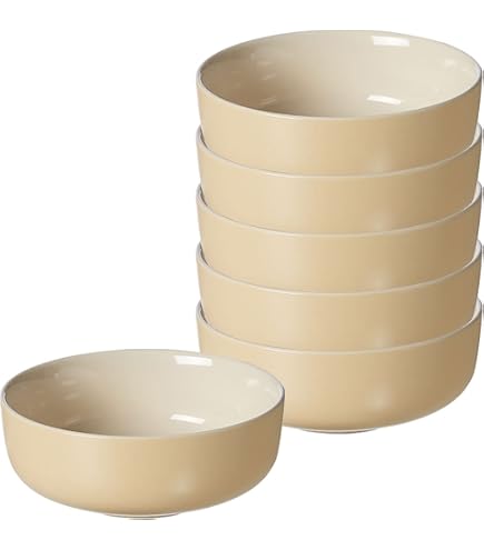 Ritzenhoff & Breker Jasper 6er Set Schalen – Steingutschüsseln In Puder, 360 Ml, Für Salat, Müsli, Snacks
