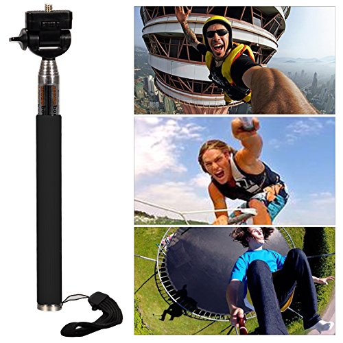 XCSOURCE® 35tlg Zubehör Satz set für GoPro Hero 2 3 3 +4 SI4000 SJ5000 Kamera Teleskopisch- handheld-Stativ Monopod Selfie-Sticks Aufbewahrungskiste Tasche Brustgurt Kopfband Handschlaufe Schweißbänder Saugnapf Lenker / Sattelhalter J-Haken Anti-Fog Inserts Stativ-Adapter Schrauben Klebstoff self-trocken im Freien Reise Fotografie Foto OS094 - 3