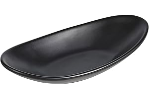 BRIOTA Oval Trinket Dish - Black Key Bowl & Ring Tray for Hallways, Bathroom & Nightstand