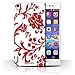 Price comparison product image STUFF4 Phone Case / Cover for Huawei Ascend P7 LTE / Red Flowers Design / Floral Stamp Pattern Collection / by Penny Lane Publishing, Inc.
