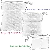Damero 3 Stück/Set Windeltasche mit wiederverwendbarem Stoff Wasserdicht Wetbag Feuchttücher Organiser Beutel - 5