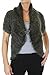 (7456-5) Evening Soft Hair Knit Bolero Brooch Pin Front Green (SM)