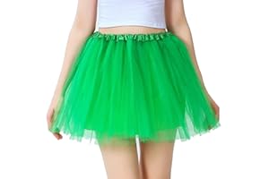 PUERHUACI Jupes,Tutu Fille,Tutu Femme,Tutu Danse Classique,Tutu Adulte,Tutu de fête Femme Ballet Tutu Tulle Jupes,4Couche Pettiskirt Mini Robe pour S'habiller Fête Les Costumes Danse