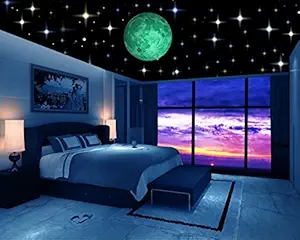 DreamKraft Vinyl Cartoon Jar Glow in The Dark Wall Stickers 15 x 2.0cm, 1 Piece , Green