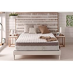NATURALEX Matelas EXTRAVISCO à mémoire Thermosoft® 135 x 190 cm + Mousse adaptative Blue Latex® à 7 Zones, 24 cm