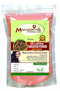 Malvaniya Herbal Care Manjistha Root Hair and Face Powder | 100% Natural Herbal 100 Grams