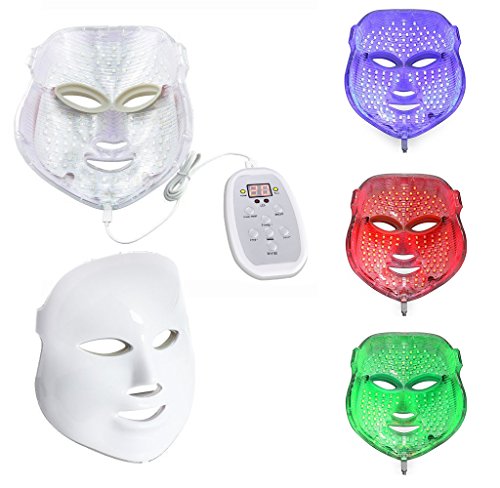 Beautystar Photon LED New upgrade rechargeable 3 Color Facial Mask Skin Rejuvenation Beauty Photodynamic Therapy PDT Color Blanco