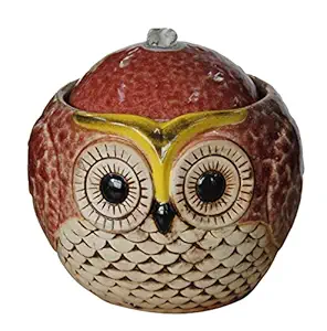 Alpine GIL1326 Ceramic Owl Tabletop Fountain, 7