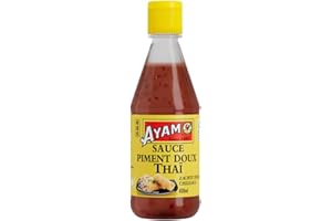 AYAM Sauce Piment Doux Thaï | Épicée | Piments frais | Saveurs Authentiques d'Asie | Haute Qualité | Alimentation Saine | Sans gluten | Sans conservateurs | Format Familial - 400ml
