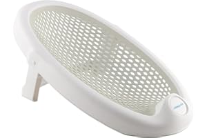 BABYWALZ baby-walz Bath Seat White - Non-Slip - Foldable for Easy Storage - Non-Slip - for Newborns 0-8 Months - Made in Italy
