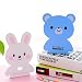 Girls Rabbit Bookends Metal Gifts for Kitchen Shelves Home Office - White