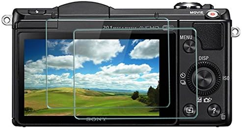Ktele Tempered Toughened Optical Glass Camera Screen Protector For Sony A6000 A5000 A6300 NEX3N 5C 6 7 Digital SLR camera Anti-scratch Anti-burst Super Light Transmittance Digital Picture Frame 2X Sheets Screen Protector Foils