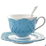 ☕ Cada oportunidad es un gran regalo: esta hermosa y exquisita taza es el regalo perfecto para cumpleaños, Navidad o muchos días festivos, para el café que le gusta tomar café o leche o espuma de leche. Ofrece una hermosa caja de regalo que lo convierte en un regalo ideal para sus amigos, hijo, hija, mamá o papá.