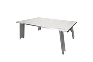 AKTIVE 63056 Mesa Plegable Camping, 55x41x20 cm, Aluminio, Ligera y Resistente, Máx. 20 kg, con Funda Transporte, con Anclajes, Acampada, Enrrollable, Exterior, Mesas Plegables, Campismo