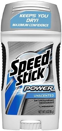 Mennen Speed Stick Deodorant 3oz Power Unscented (2 Pack)