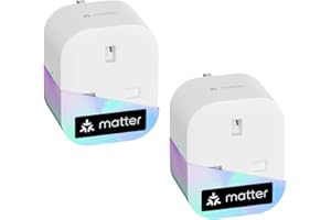 Meross Matter Smart Plug Mini with Energy Monitoring, Works with Apple HomeKit, Alexa, Google Home, SmartThings, WiFi Plug with Voice Remote Control, 13A, 2 Packs
