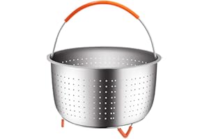 BRONG Panier à Vapeur en INOX Accessoires Cookeo avec Poignée en Silicon pour la Cuisson des Légumes et des Aliments