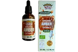 ROYAL BRAND BIO Flüssiger Baltic Amber Bernstein Extract / Nahrungsergänzungsmittel / Stärkt den Körper / 50 ml