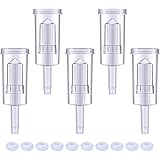 LUCY WEI 5 Pcs Luftschleuse Set für Gärung,Kunststoff Luftschleuse für Gärung,Brauen,Bier,Wein, mit 10 Stücke Silikon Ösen