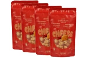 PUFFINS - Knuspriger Käse Keto Snack - Goudakäse - 100% Käse - Ohne Zucker, Kohlenhydrate - Protein Snack - Glutenfrei, Viel Eiweiß - mit Chilli - 4x50g