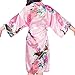 Produktbild Kunfang Kids Robe Satin Kimono Bademäntel Blumenmädchen Kleid Silk Bademantel Nachthemd Pfau Robe